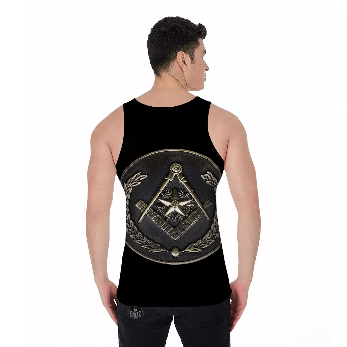 Medal Freemasonry Print Men's Tank Top-grizzshop