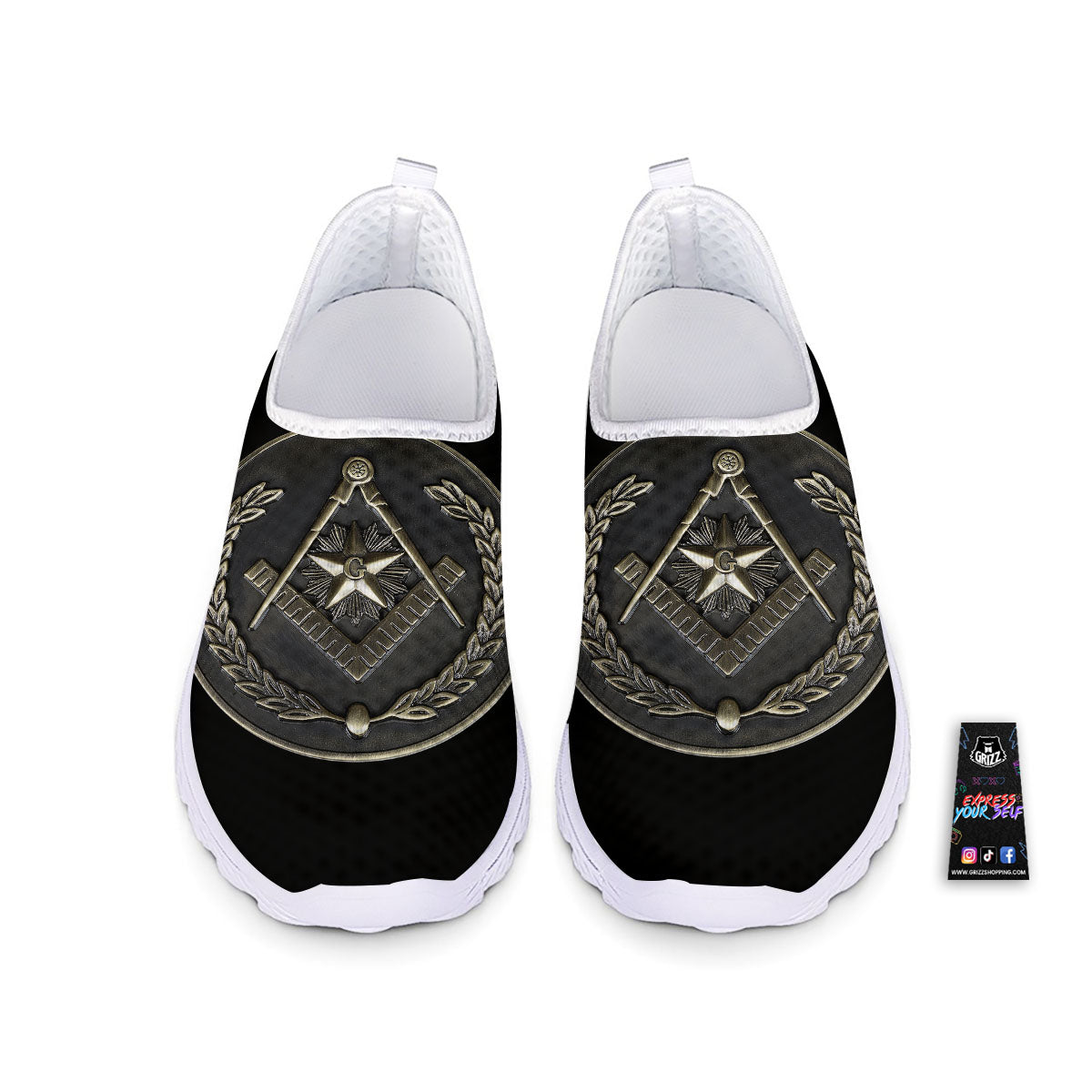 Medal Freemasonry Print Nurse Shoes-grizzshop