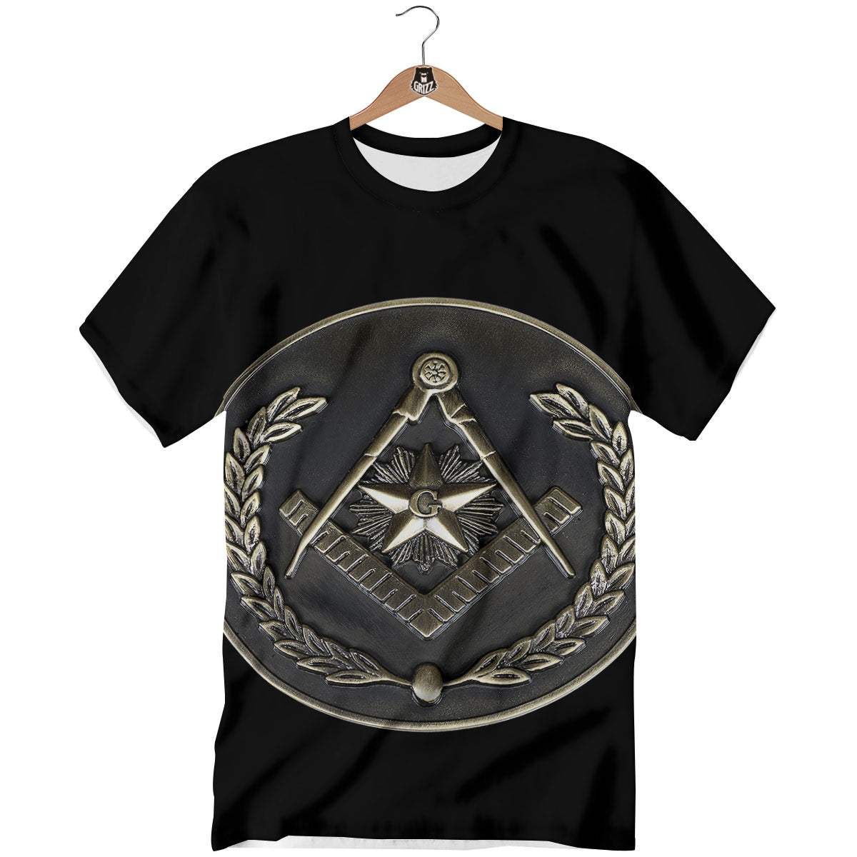 Medal Freemasonry Print T-Shirt-grizzshop
