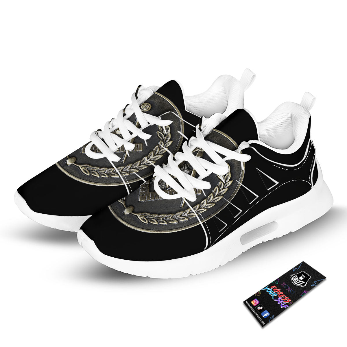 Medal Freemasonry Print Tennis Shoes-grizzshop