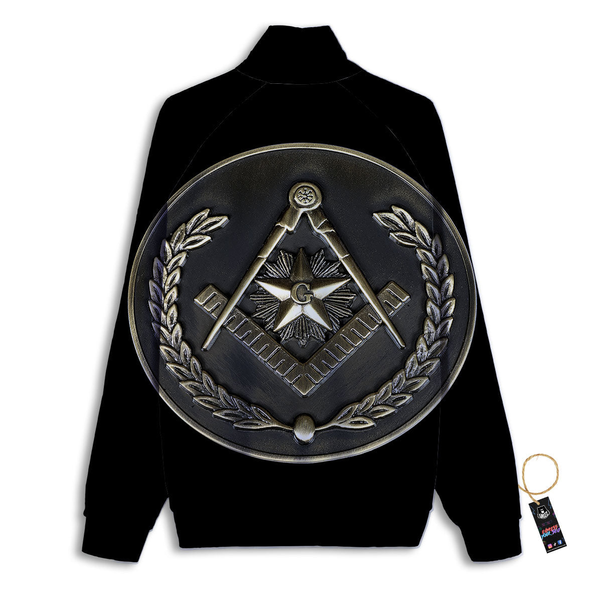 Medal Freemasonry Print Track Jacket-grizzshop