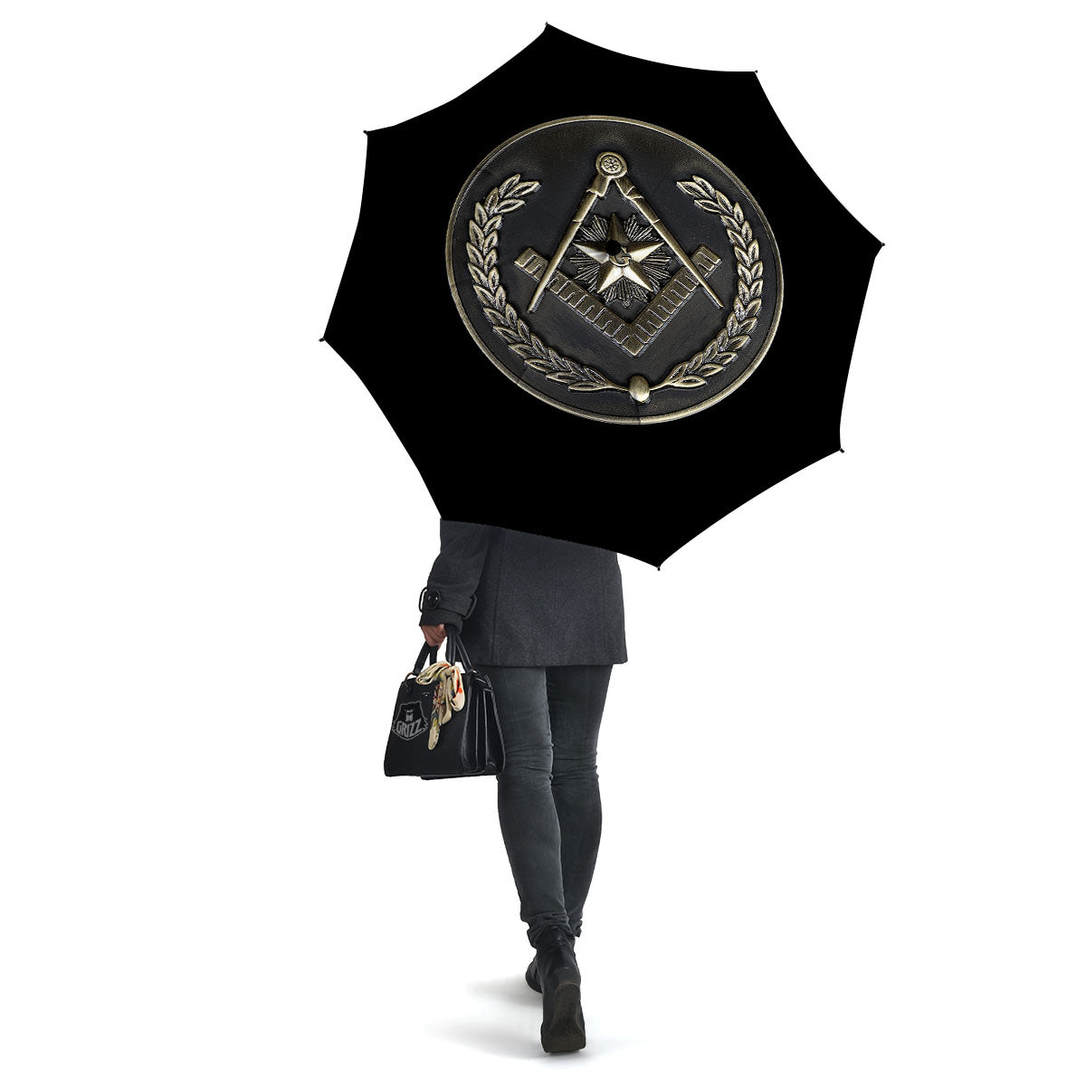 Medal Freemasonry Print Umbrella-grizzshop