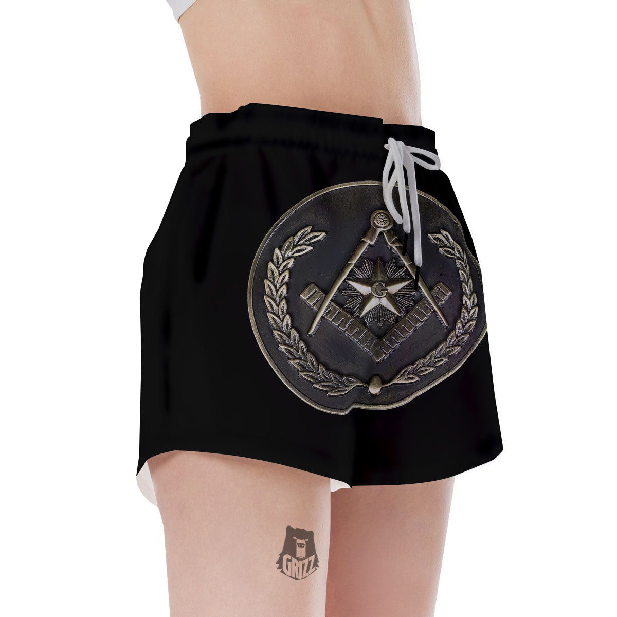 Medal Freemasonry Print Women's Shorts-grizzshop