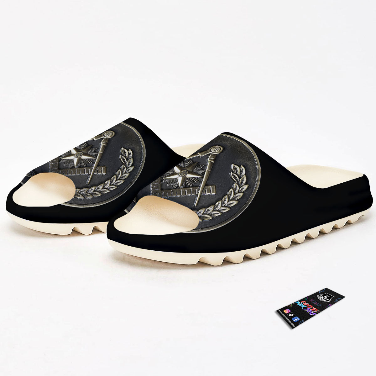 Medal Freemasonry Print Sandals-grizzshop