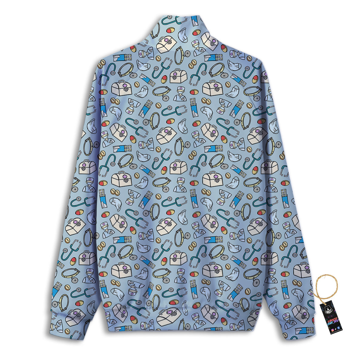 Medical Cute Print Pattern Track Jacket-grizzshop