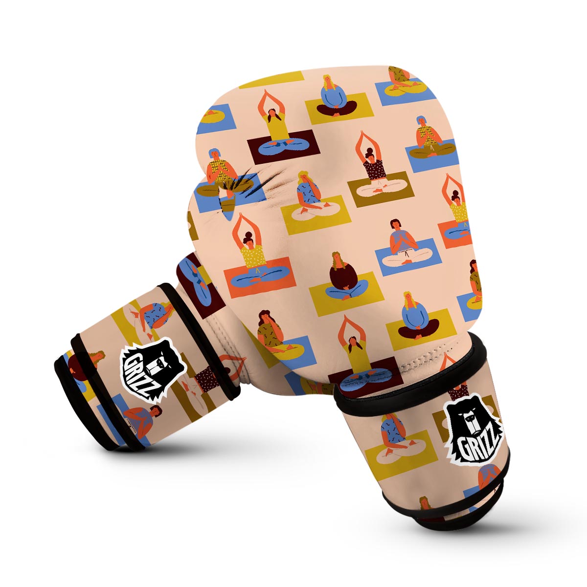 Meditation Yoga Print Pattern Boxing Gloves-grizzshop