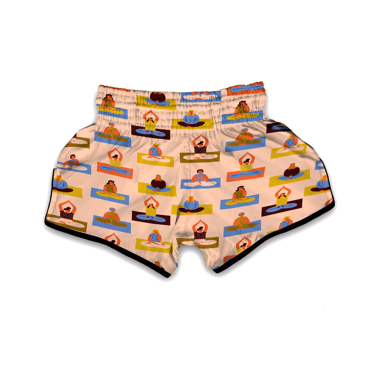 Meditation Yoga Print Pattern Muay Thai Boxing Shorts-grizzshop