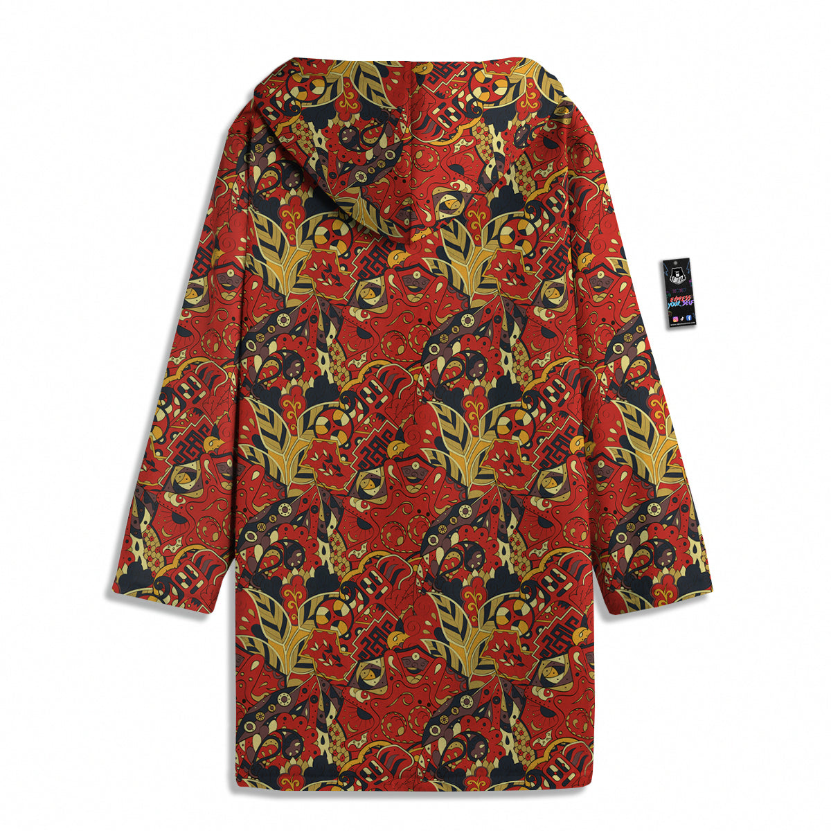 Mehndi Ethnic Doodle Print Pattern Men's Windbreaker Jacket-grizzshop