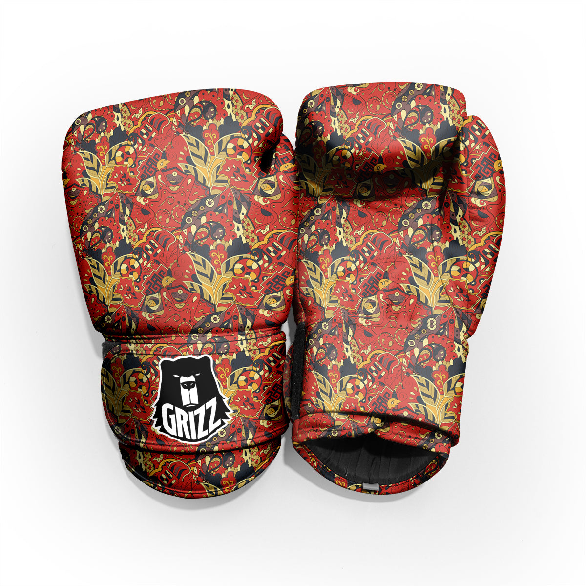 Mehndi Ethnic Doodle Print Pattern Pro Boxing Glove