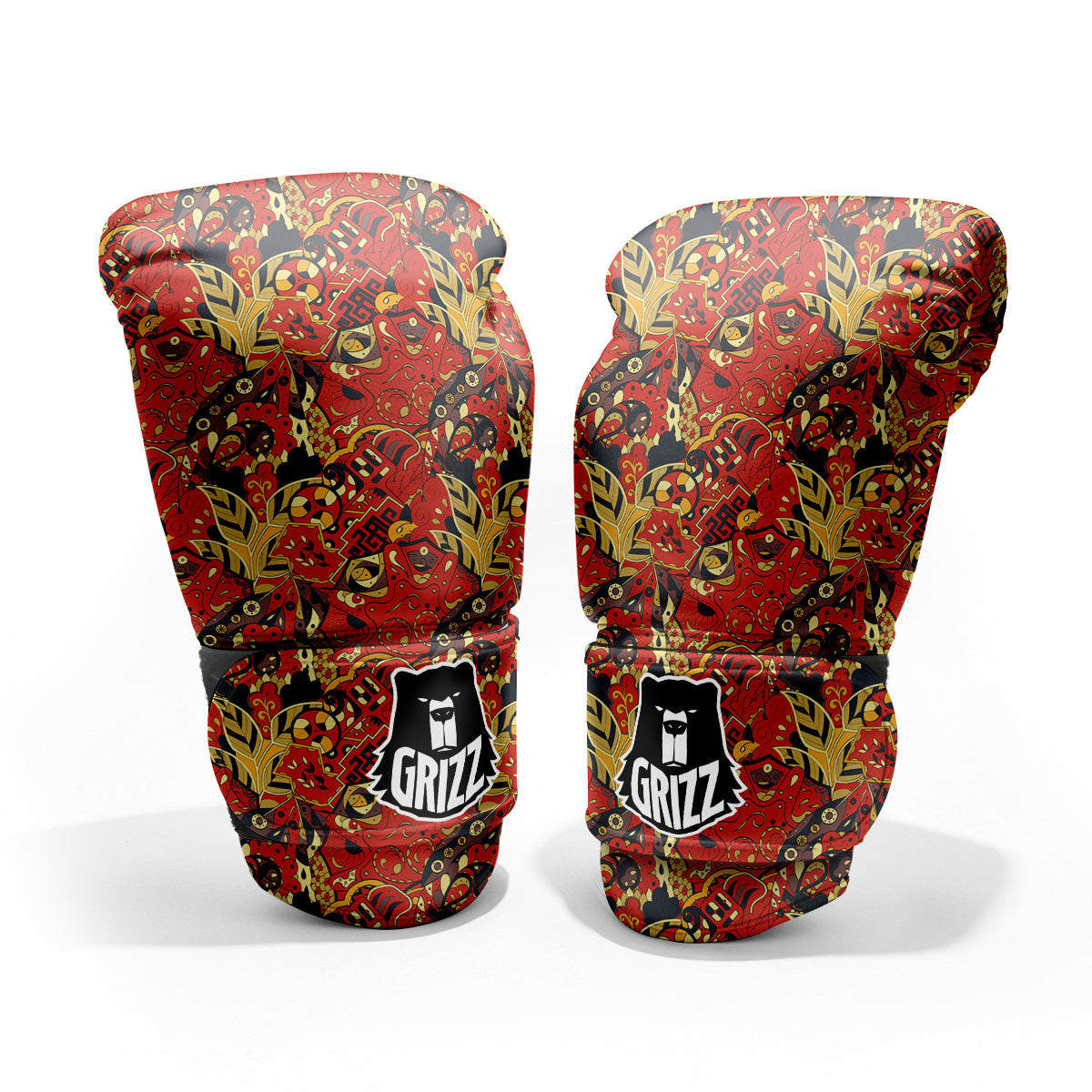 Mehndi Ethnic Doodle Print Pattern Pro Boxing Glove