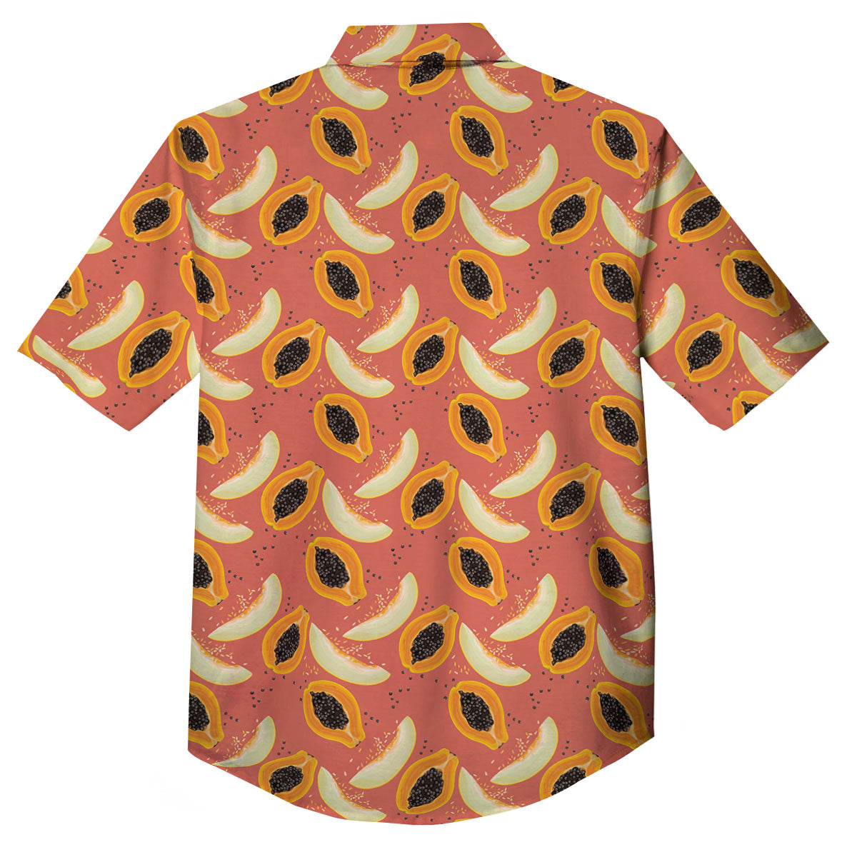 Melon And Papaya Print Pattern Button Up Shirt-grizzshop