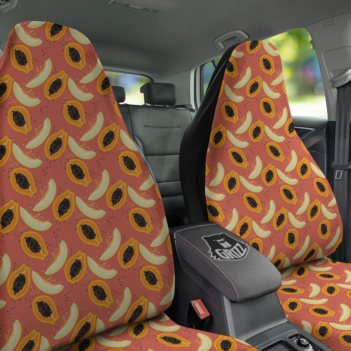 Melon And Papaya Print Pattern Car Seat Covers-grizzshop