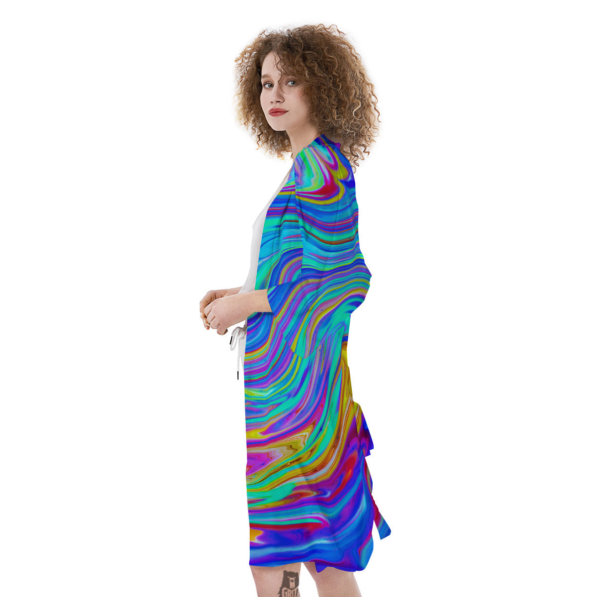 Melt Acid Colorful Print Kimono-grizzshop