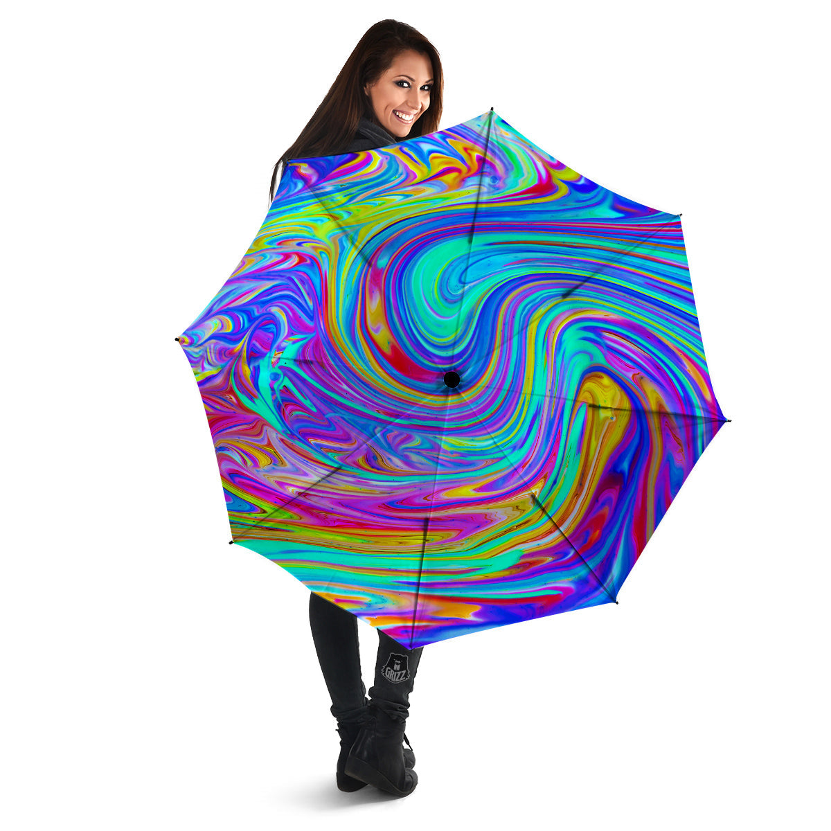 Melt Acid Colorful Print Umbrella-grizzshop