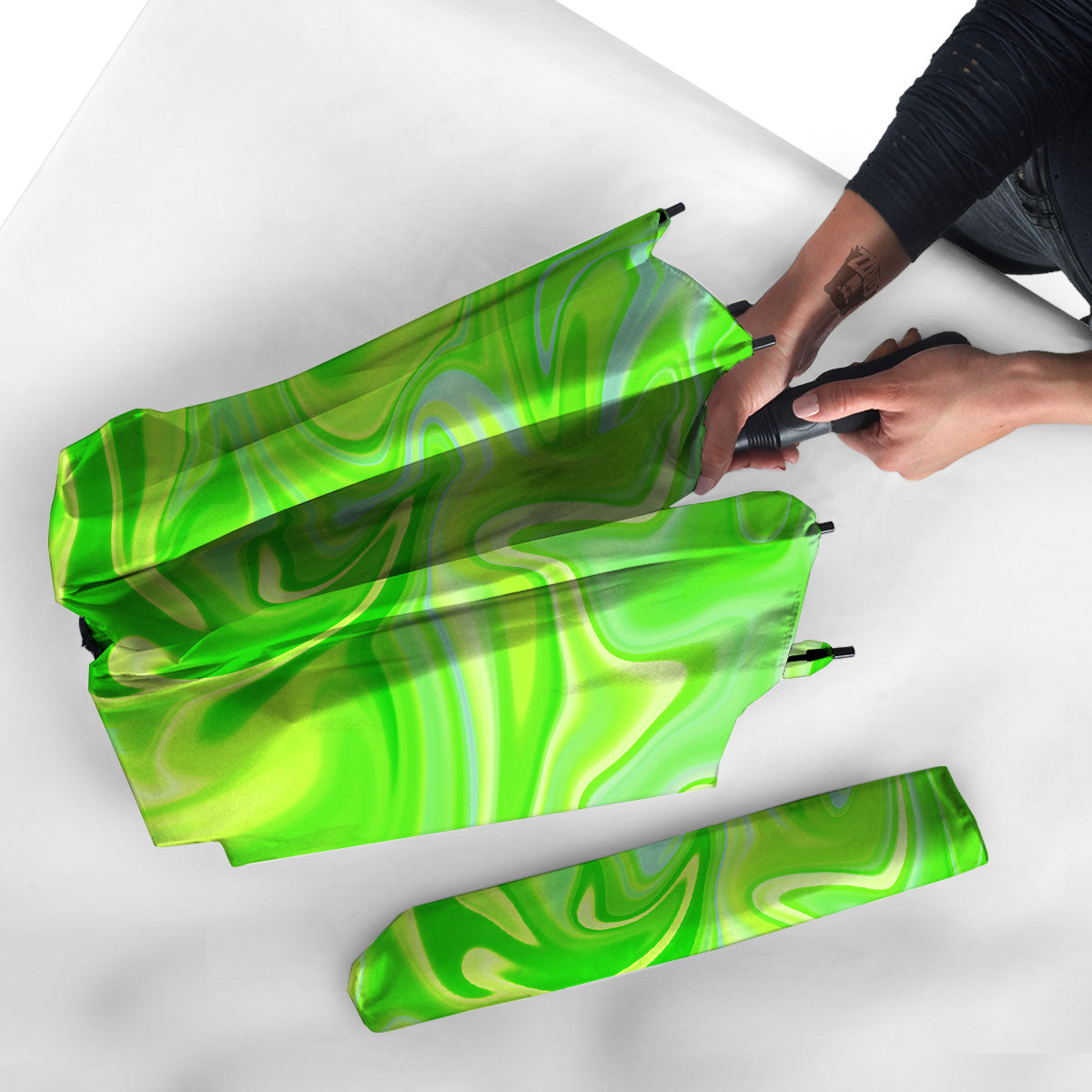 Melt Acid Green Print Umbrella-grizzshop