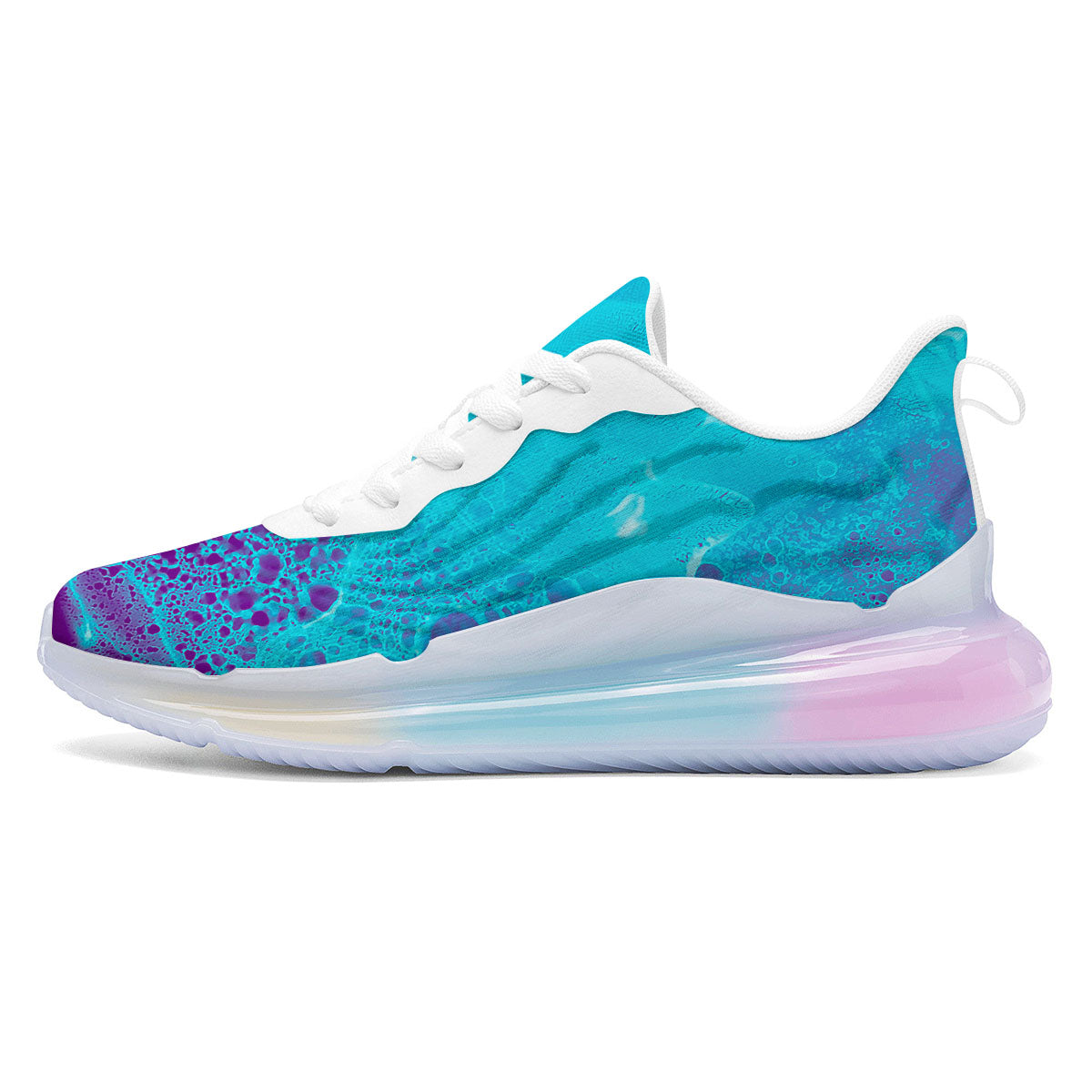 Melt Acid Turquoise Print Running Sneakers-grizzshop