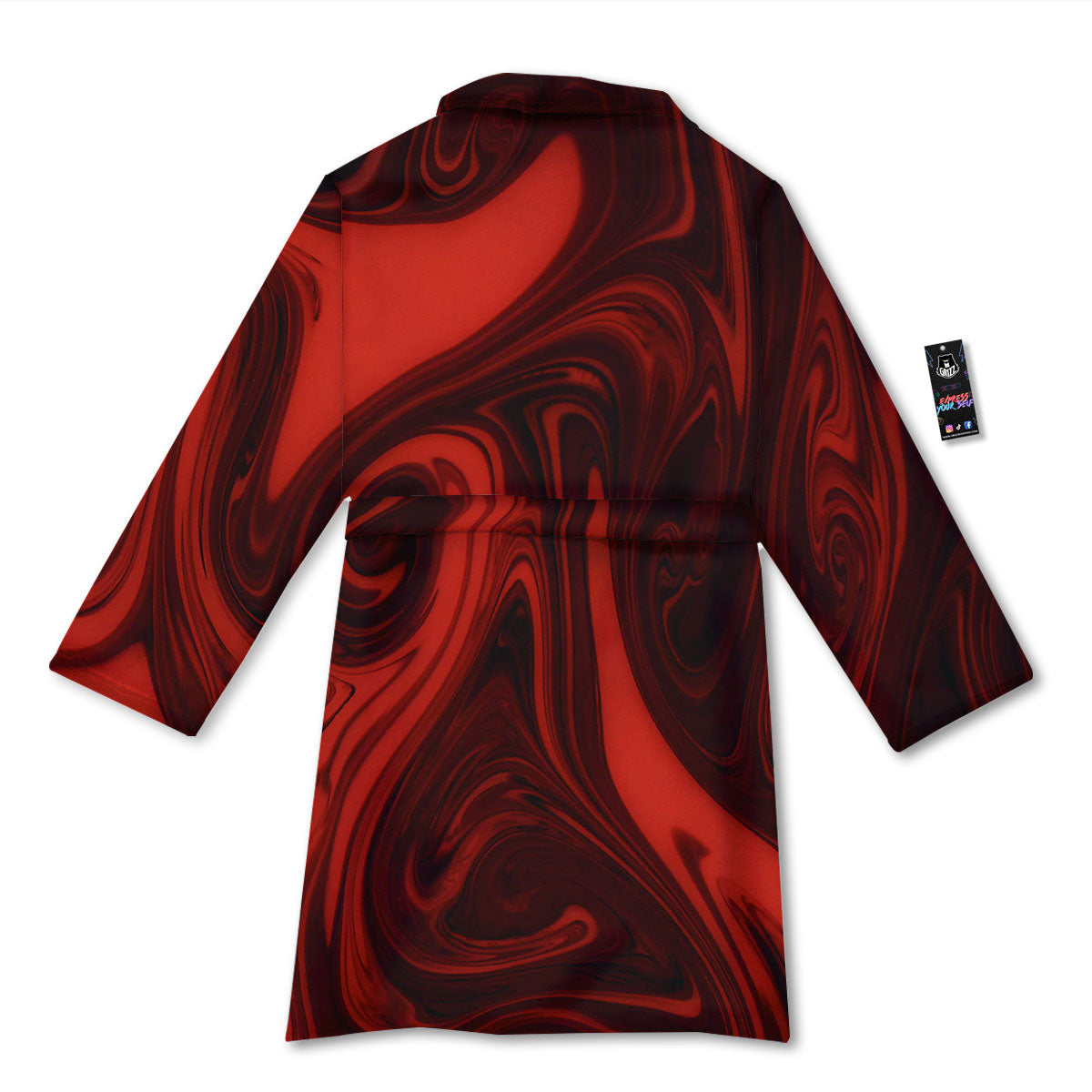 Melt Red Acid Print Bathrobe-grizzshop