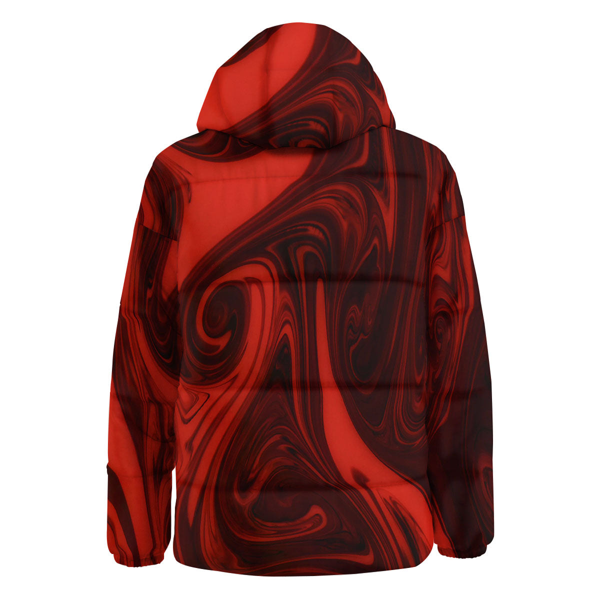 Melt Red Acid Print Down Jacket-grizzshop