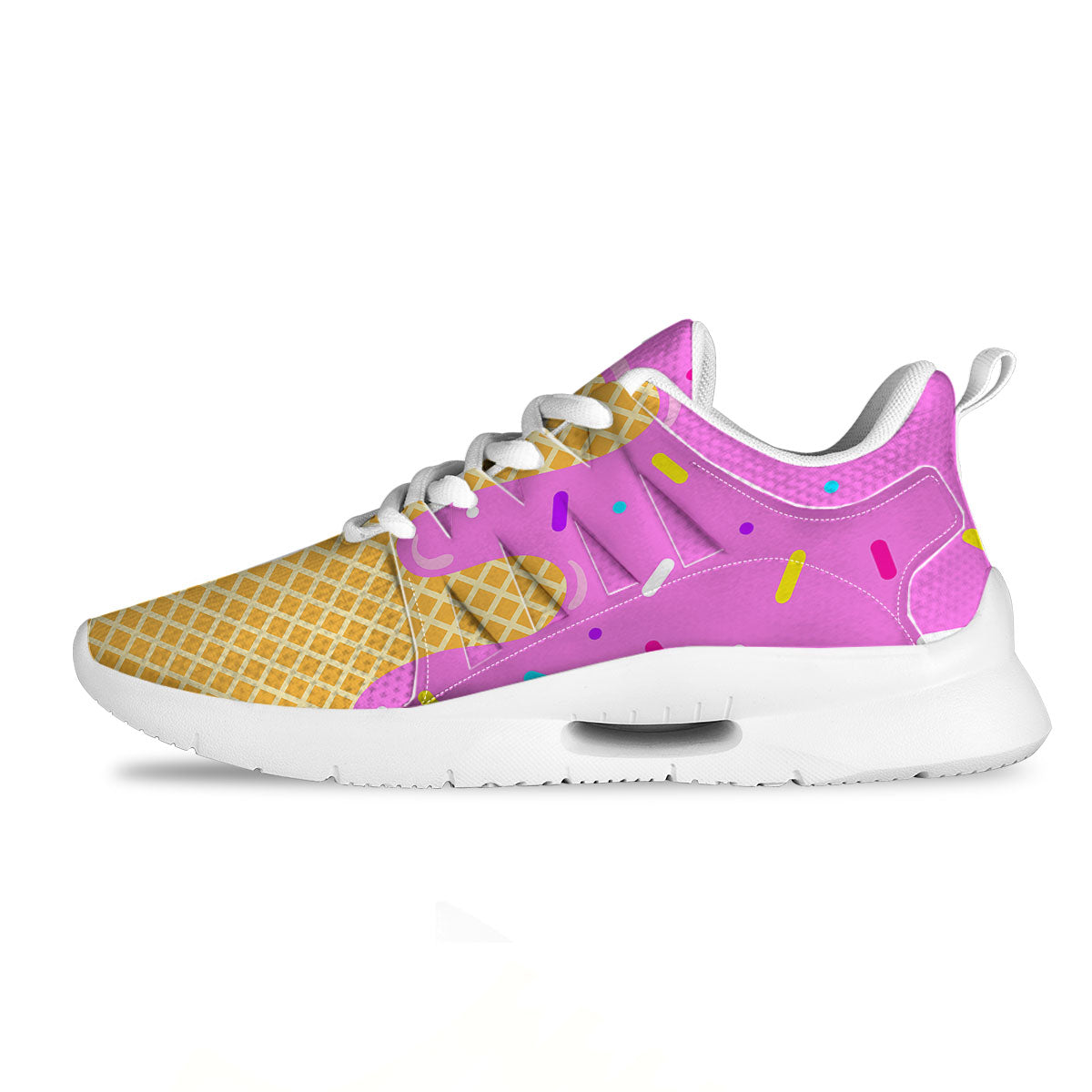 Melted Ice Cream Pink Print Tennis Shoes-grizzshop