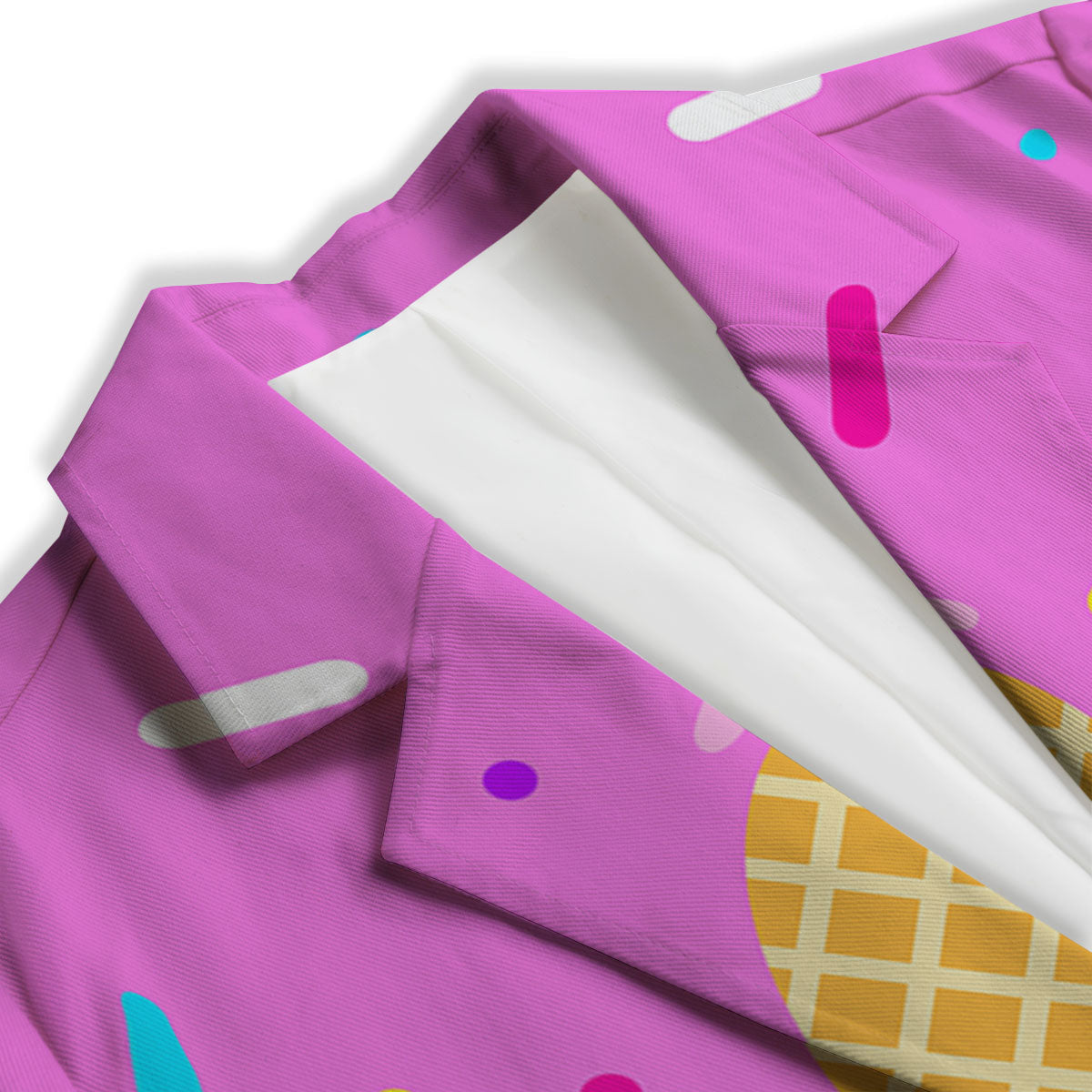 Melted Ice Cream Pink Print Women's Blazer-grizzshop