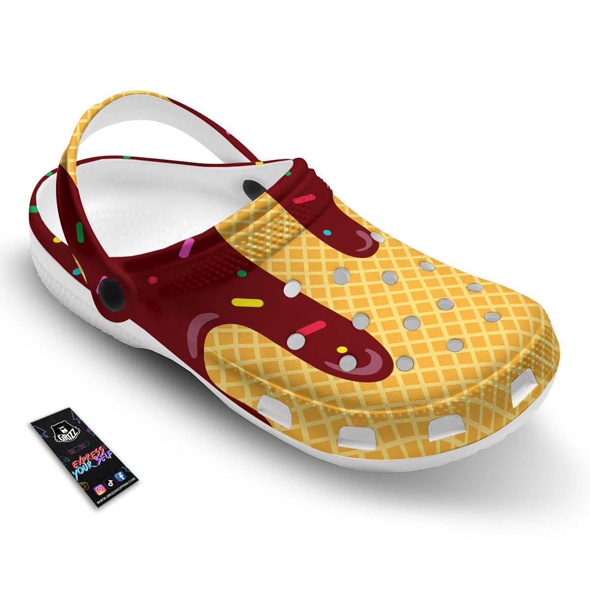Melted Ice Cream Print Clog-grizzshop