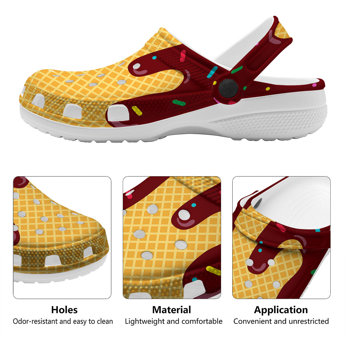Melted Ice Cream Print Clog-grizzshop