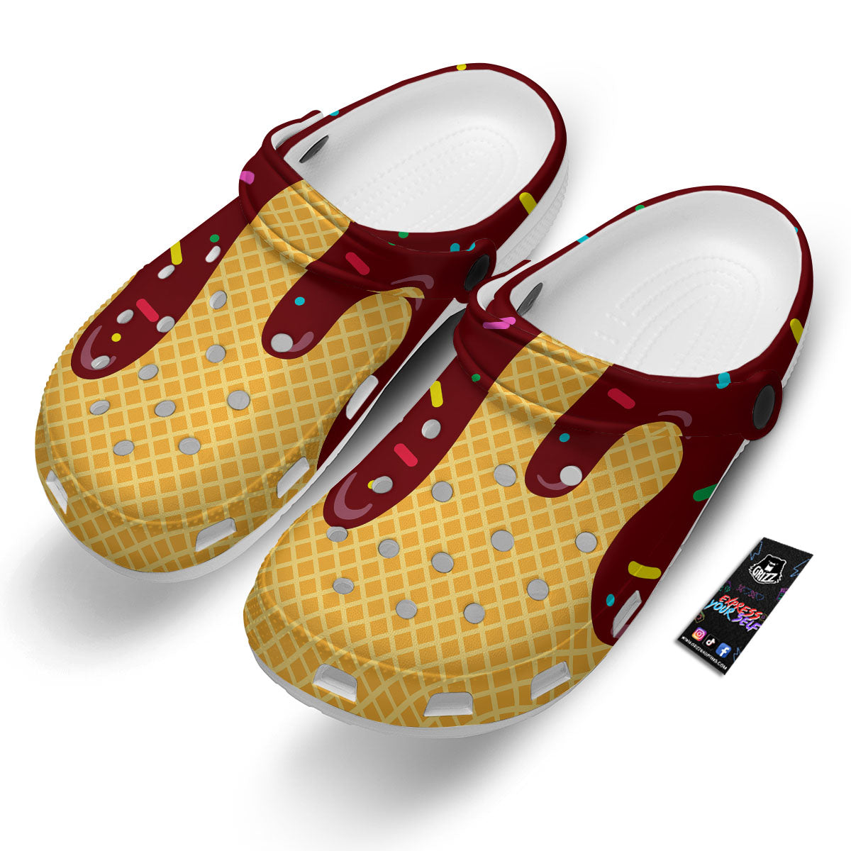 Melted Ice Cream Print Clog-grizzshop