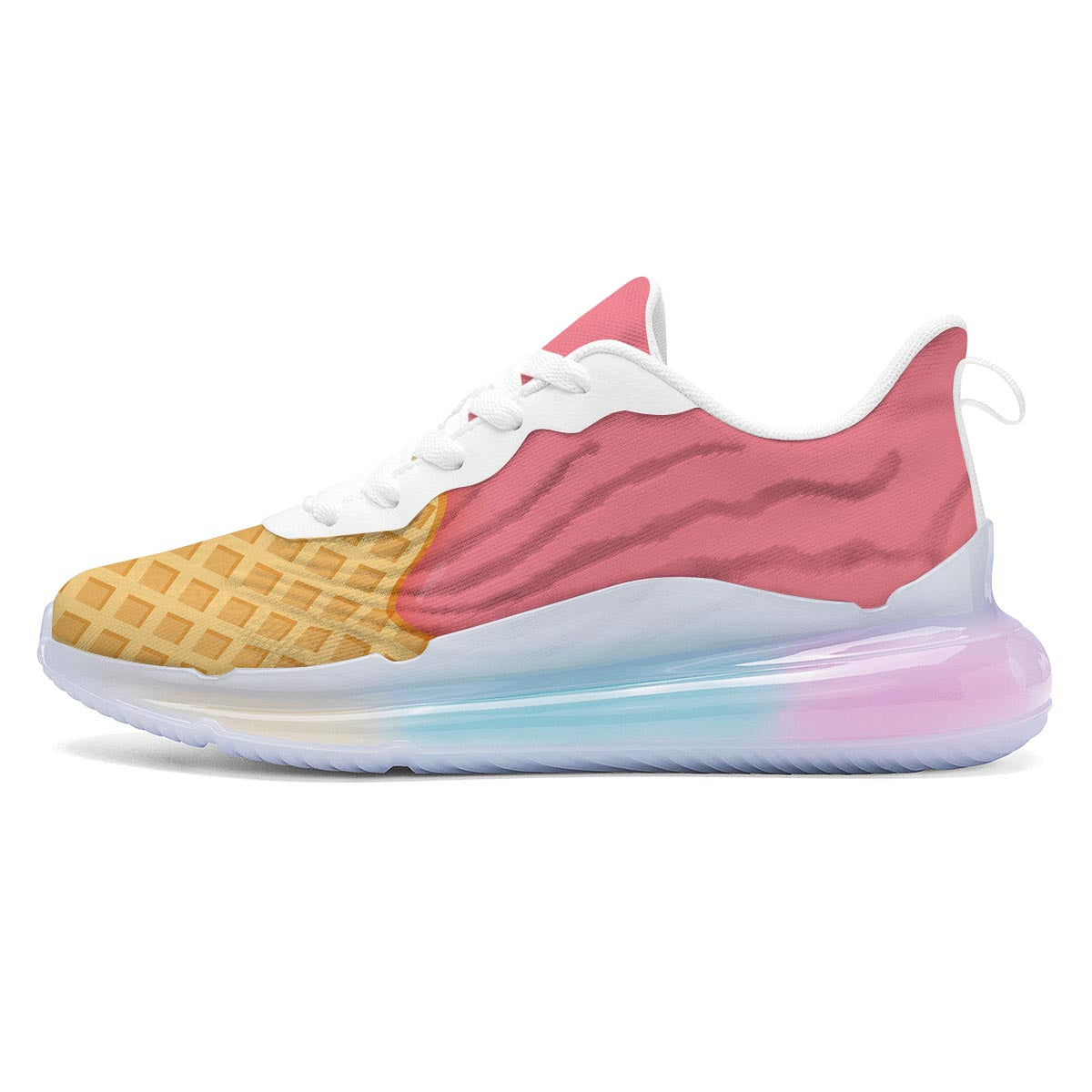 Melted Strawberry Ice Cream Print Running Sneakers-grizzshop