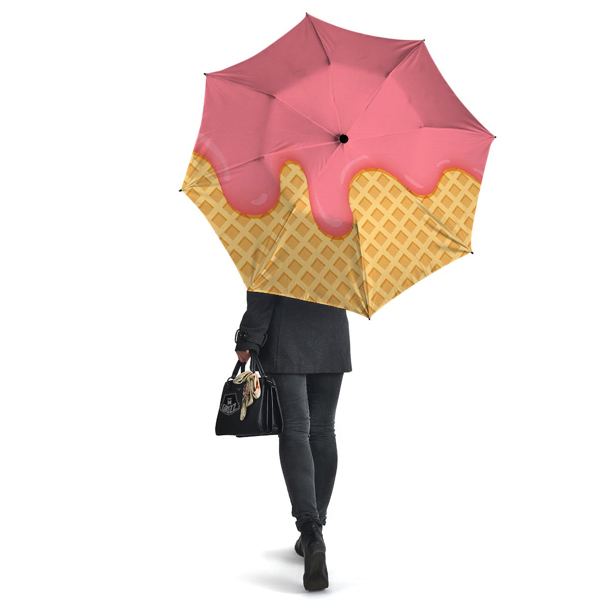 Melted Strawberry Ice Cream Print Umbrella-grizzshop