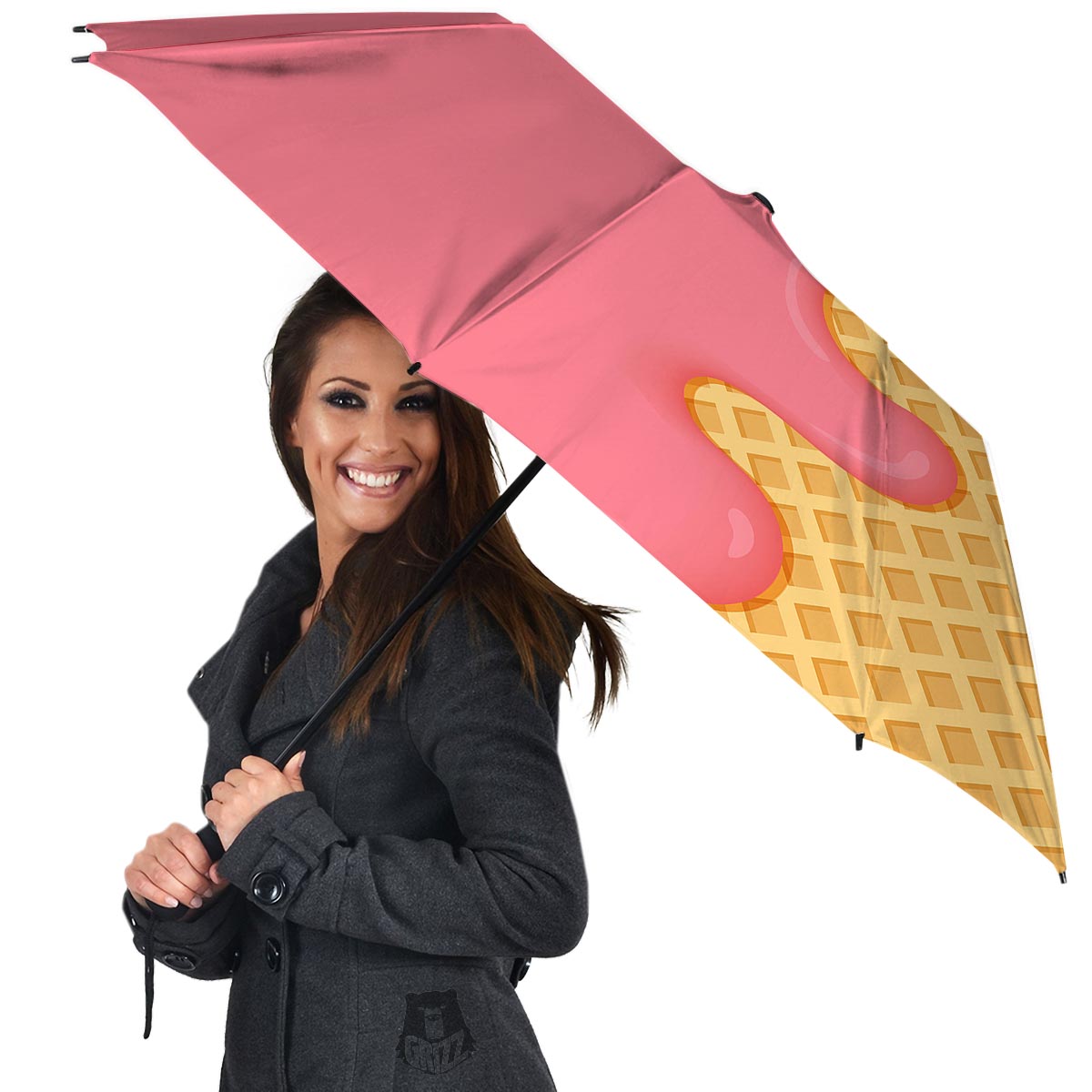 Melted Strawberry Ice Cream Print Umbrella-grizzshop