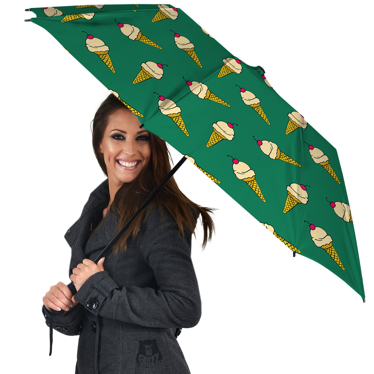 Melted Vanilla Ice Cream Print Pattern Umbrella-grizzshop