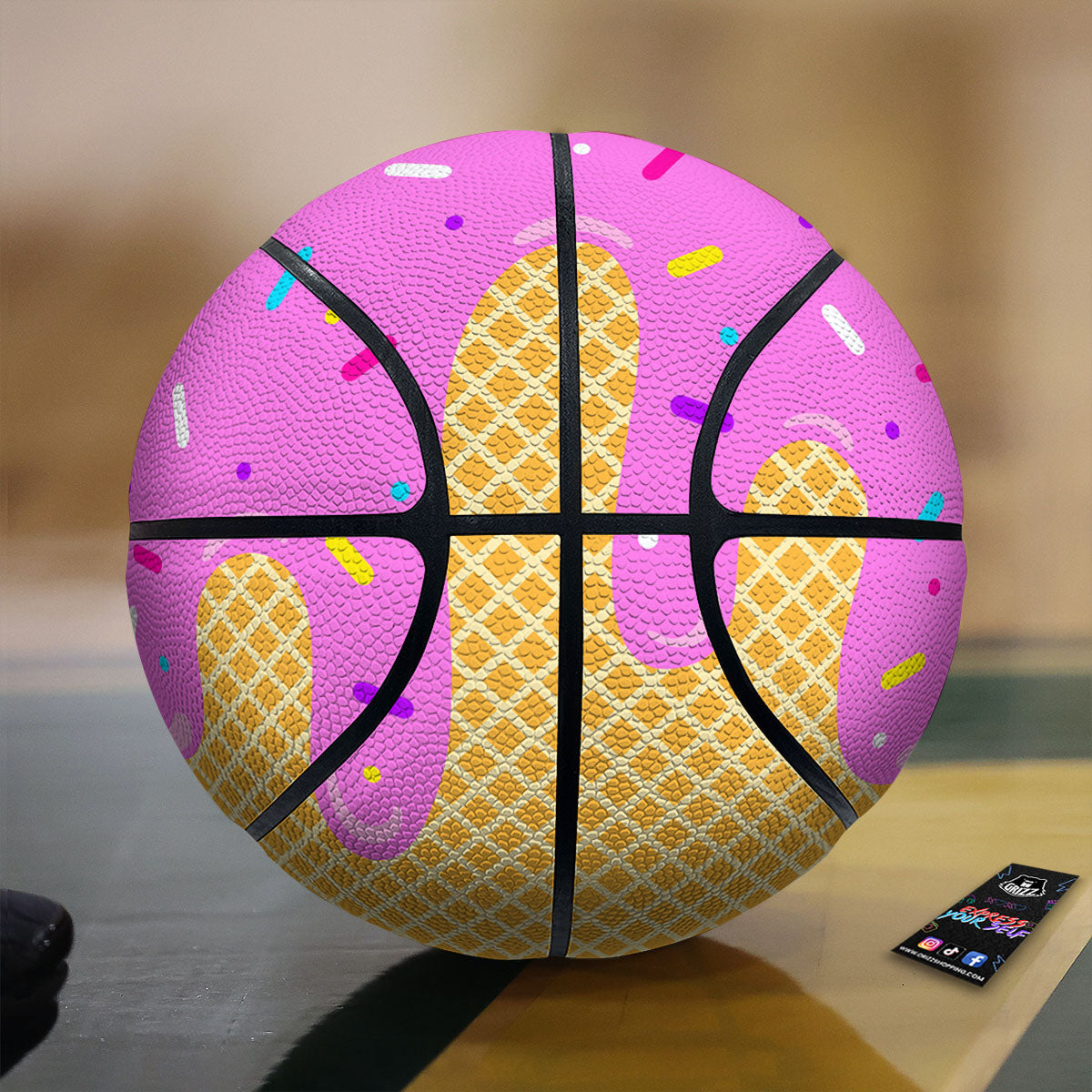Moving Optical Illusion Twisted Colors Basketball