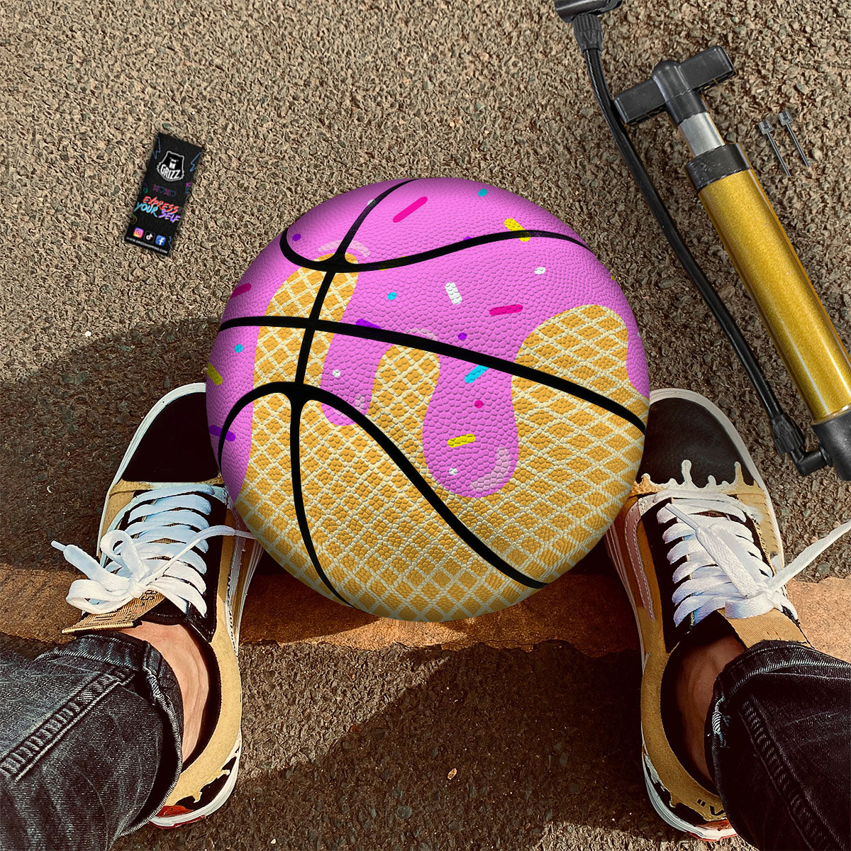 Moving Optical Illusion Twisted Colors Basketball