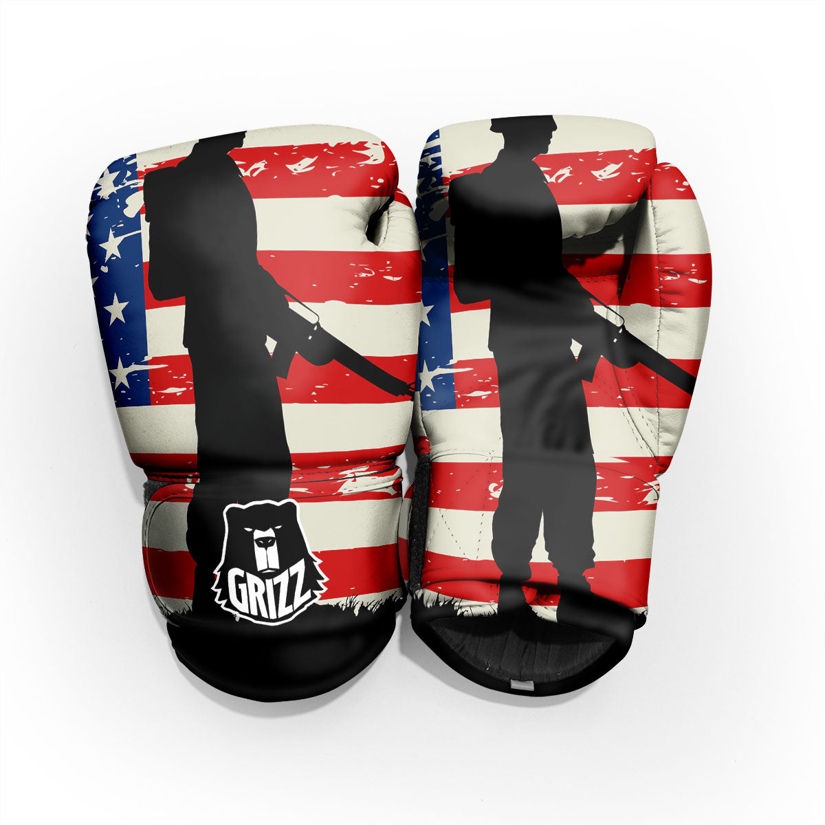 Memorial War American Flag Print Pro Boxing Glove