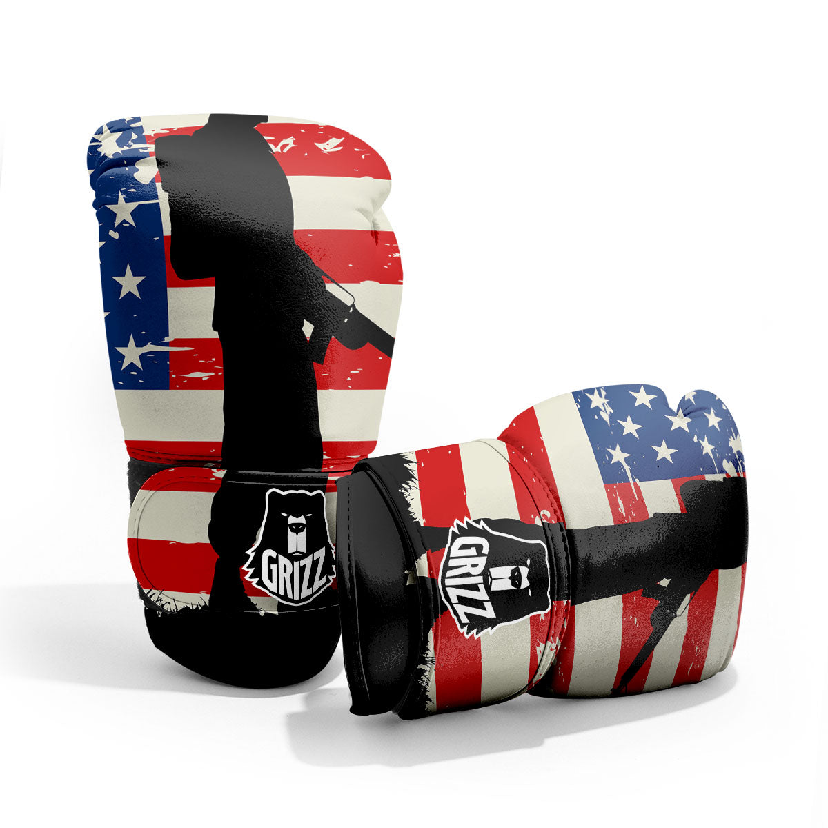 Memorial War American Flag Print Pro Boxing Glove