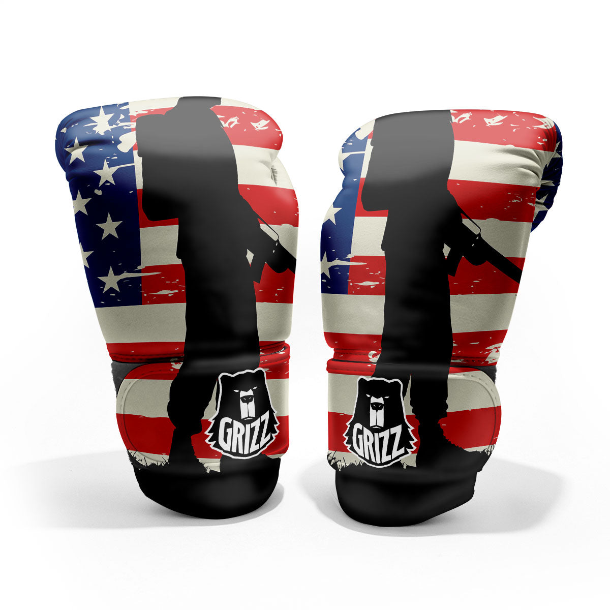Memorial War American Flag Print Pro Boxing Glove