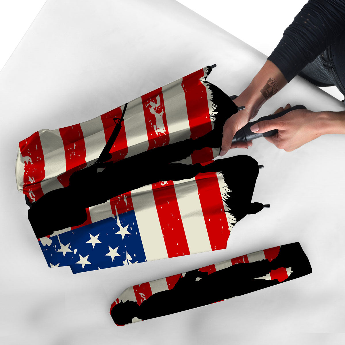Memorial War American Flag Print Umbrella-grizzshop