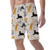 Meow Cat Print Men's Shorts-grizzshop