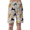 Meow Cat Print Men's Shorts-grizzshop