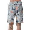 Meow Meow Cat Print Men's Shorts-grizzshop