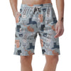 Meow Meow Cat Print Men's Shorts-grizzshop