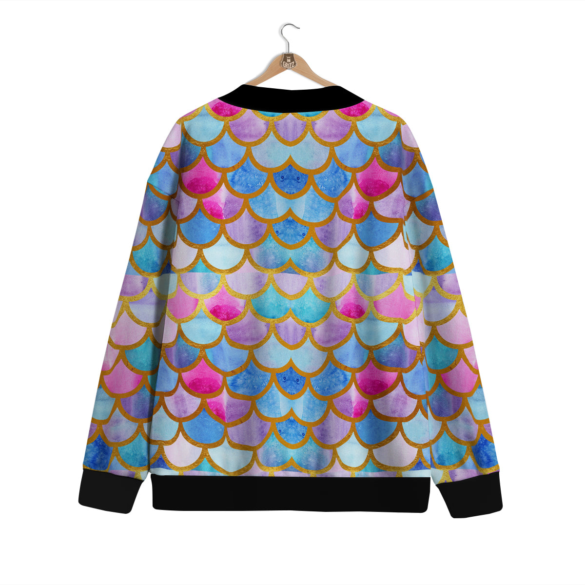 Mermaid Colorful Print Pattern Cardigan-grizzshop