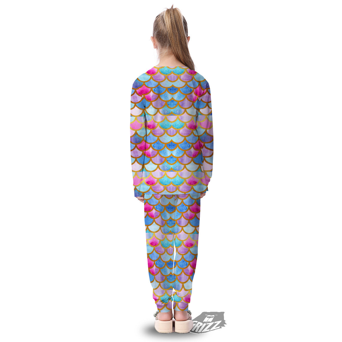Mermaid Colorful Print Pattern Kid's Pajamas-grizzshop