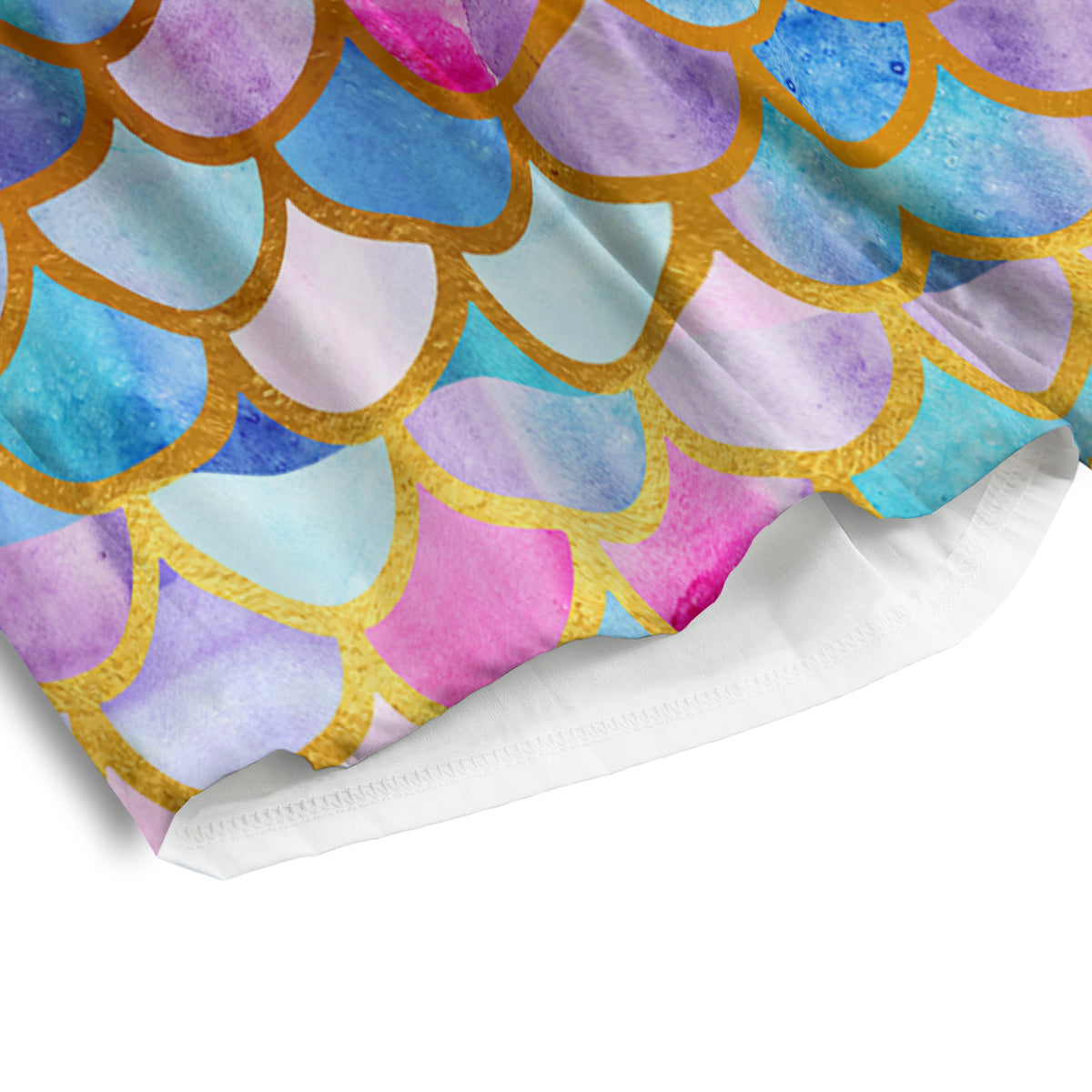 Mermaid Colorful Print Pattern Men's Athletic Shorts