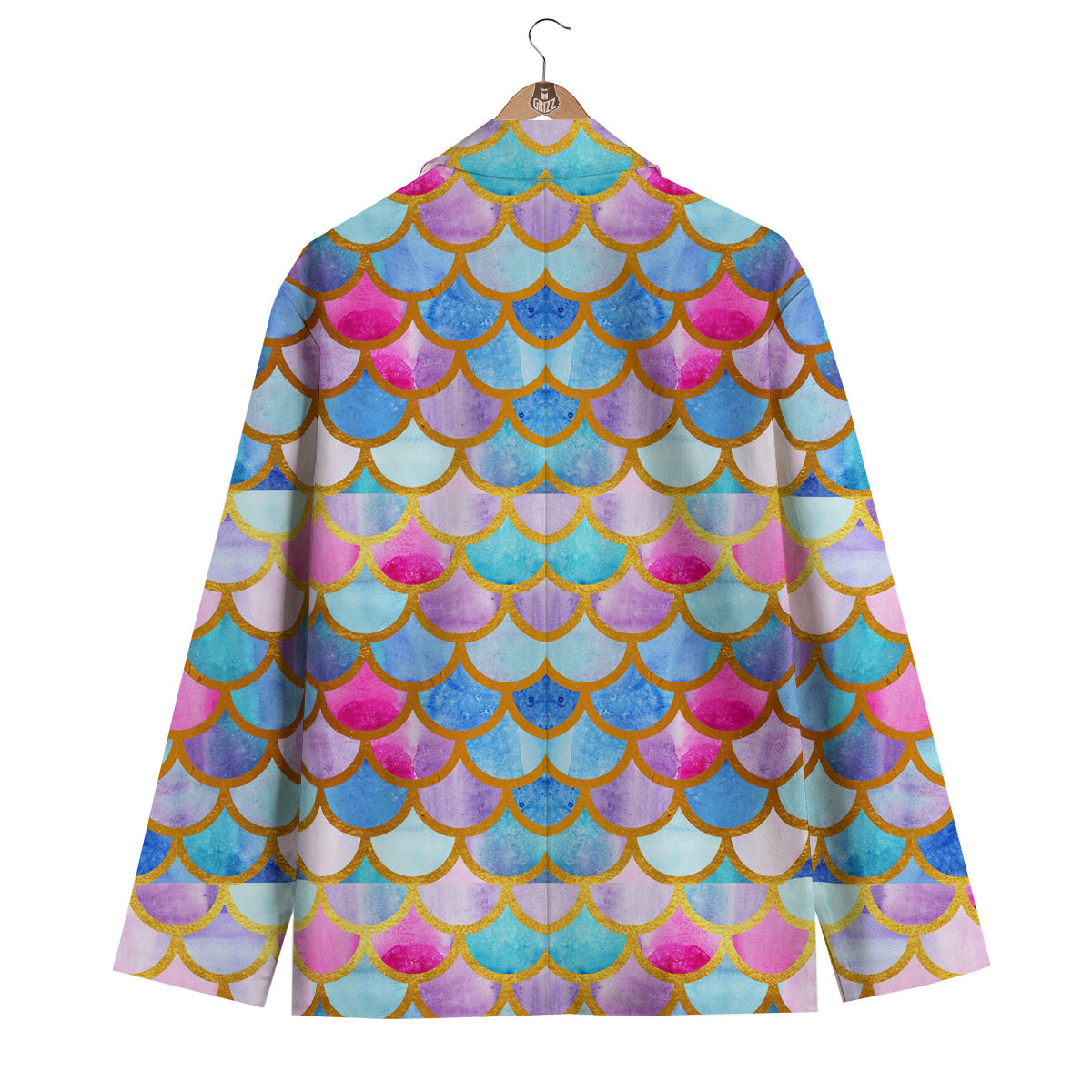 Mermaid Colorful Print Pattern Men's Blazer-grizzshop