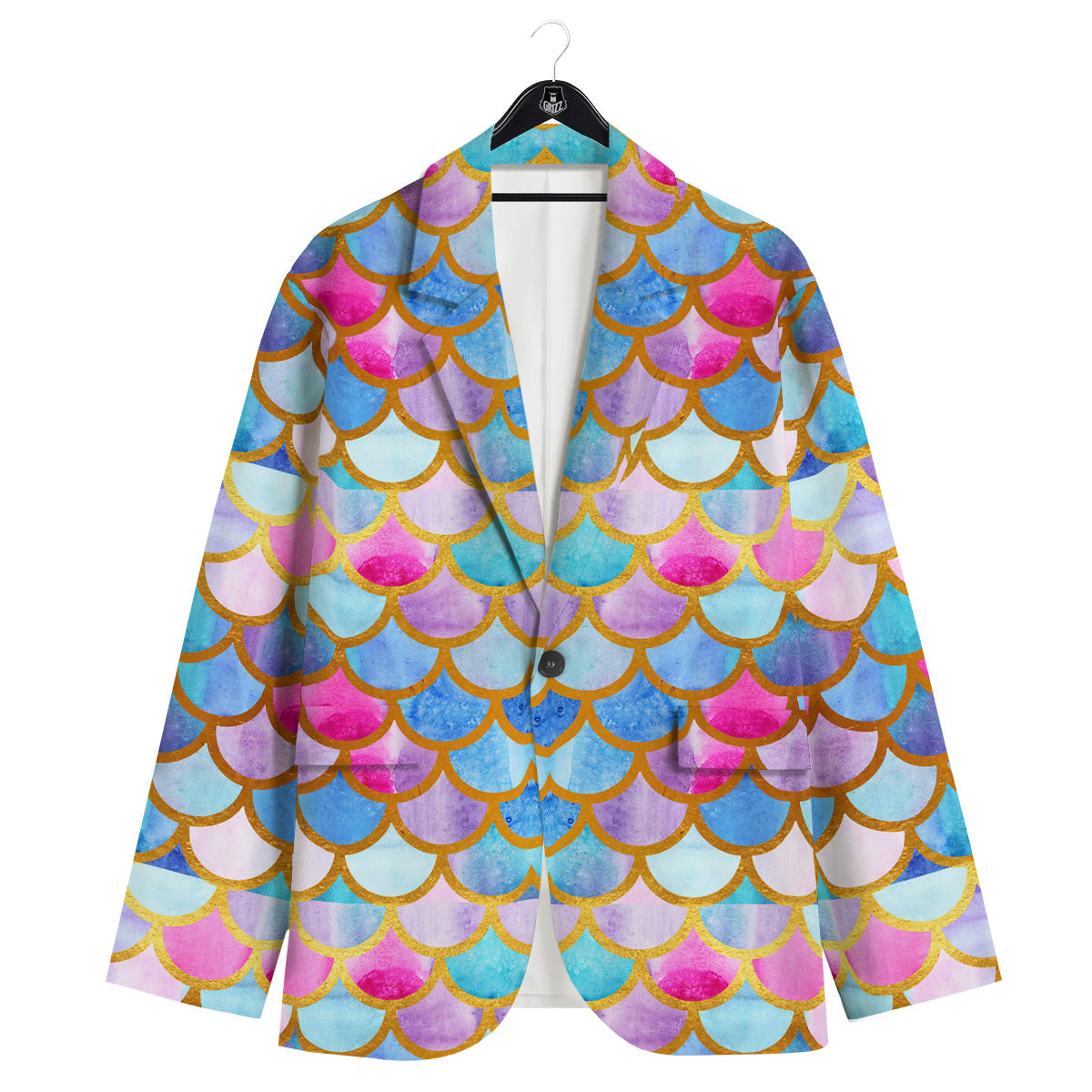 Mermaid Colorful Print Pattern Men's Sport Coat-grizzshop