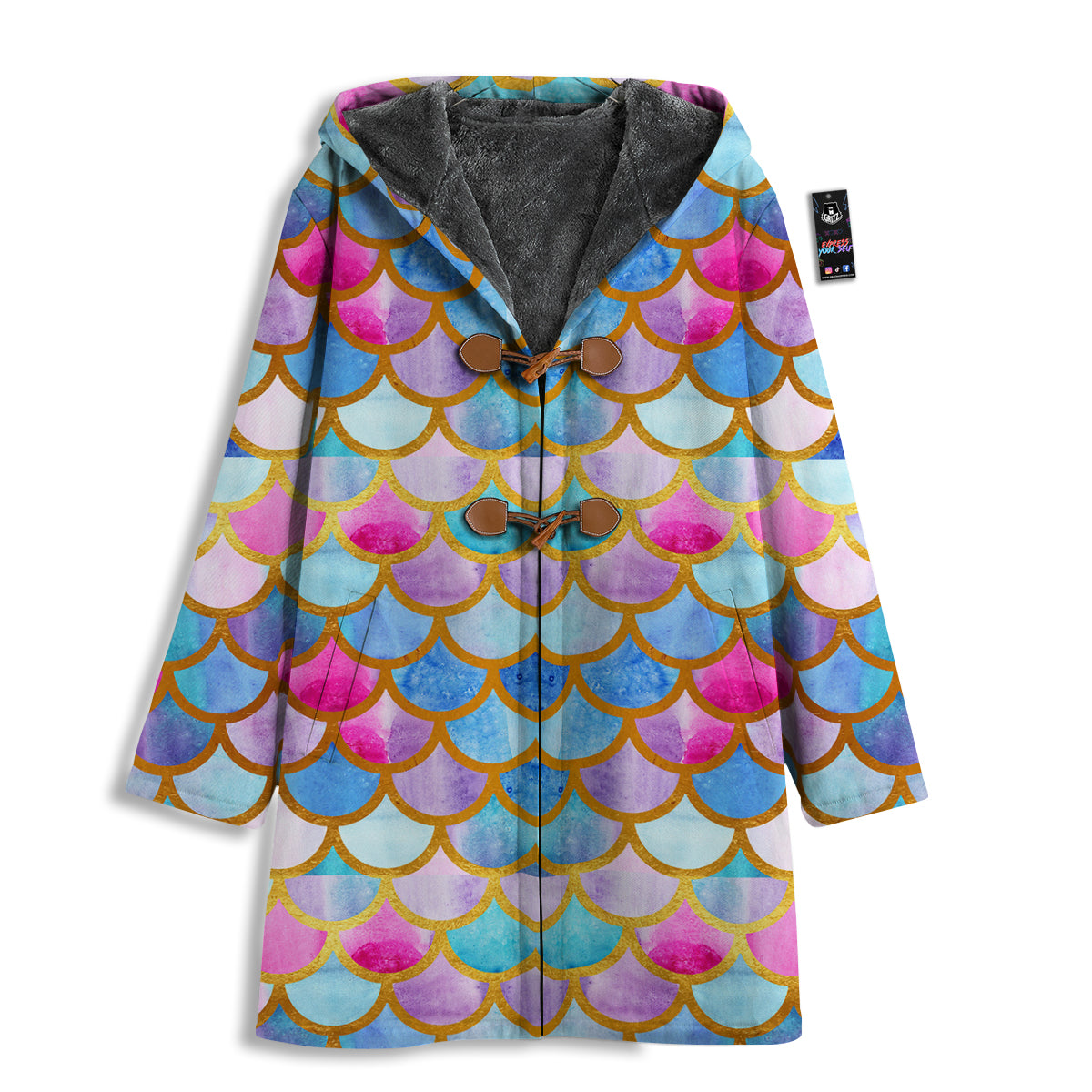 Mermaid Colorful Print Pattern Men's Windbreaker Jacket-grizzshop