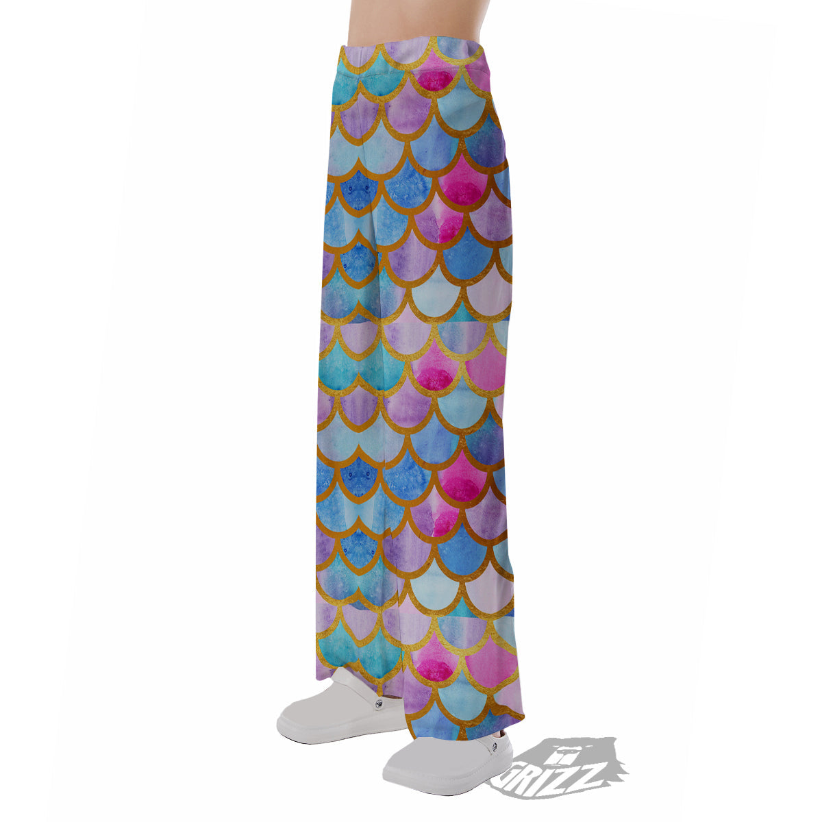 Mermaid Colorful Print Pattern Pajama Pants-grizzshop
