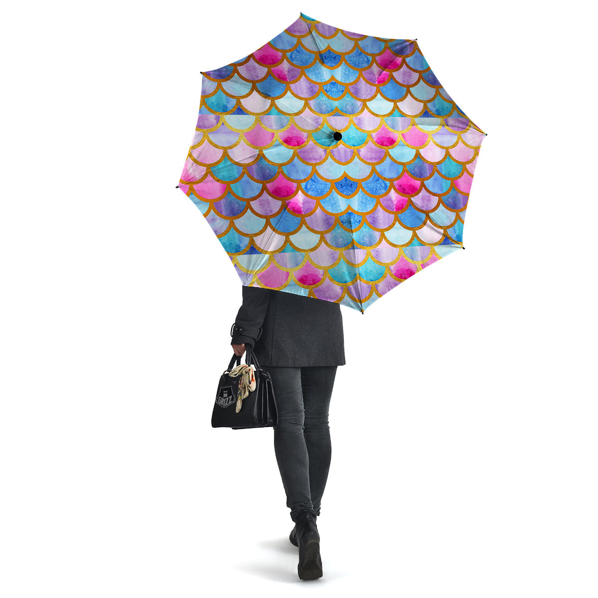 Mermaid Colorful Print Pattern Umbrella-grizzshop