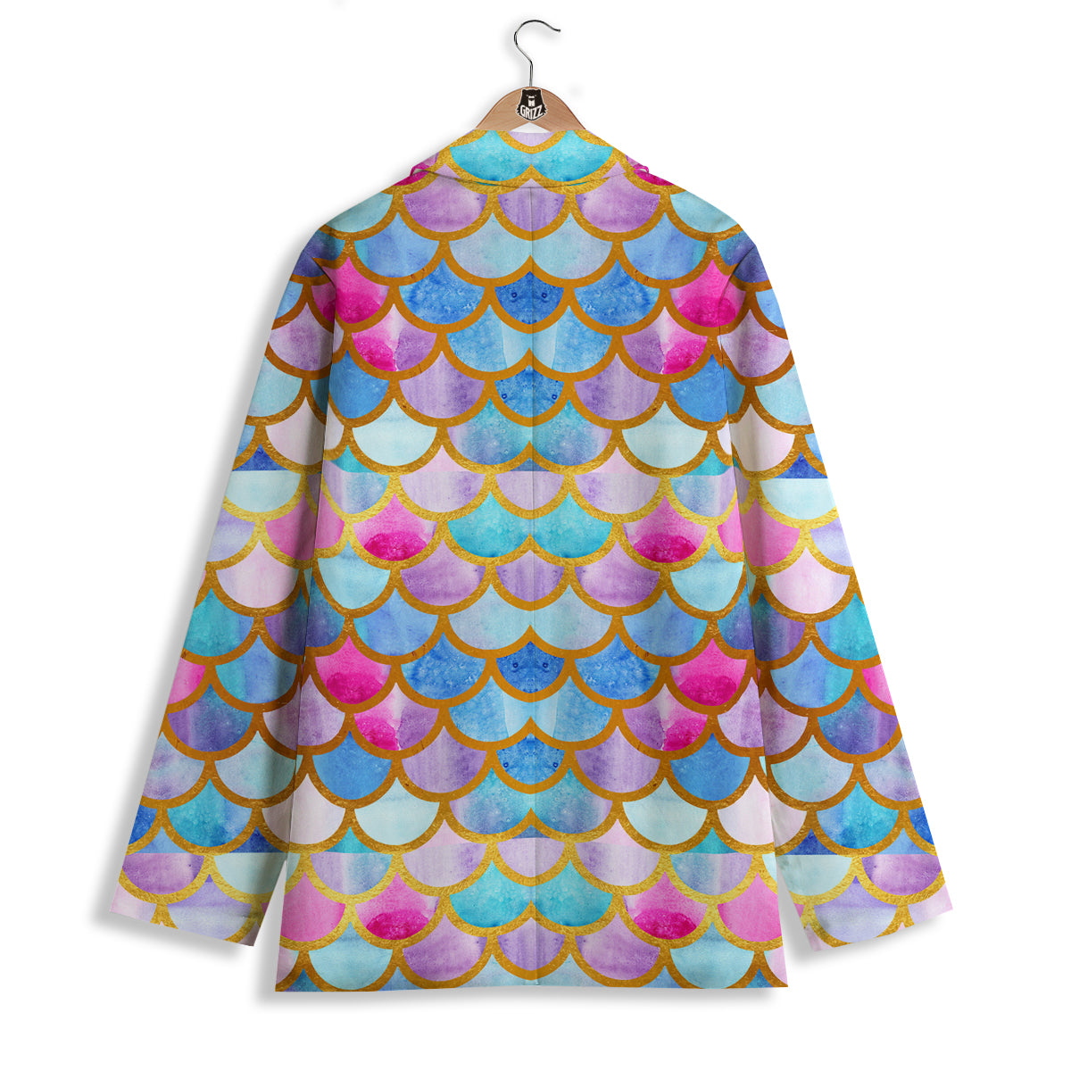 Mermaid Colorful Print Pattern Women's Blazer-grizzshop